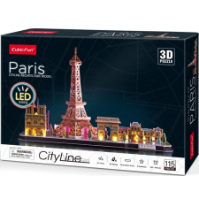 CubifFun Világító 3D puzzle CityLine panoráma: Párizs - 115 darab puzzle, kirakós