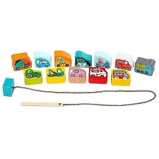  Cubika Autók fa gyöngyfűző (65900) kreatív és készségfejlesztő