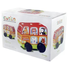  Cubika Fa állatos autó - piros fajáték