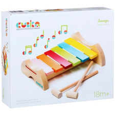 CUBIKA Színes fa xilofon  Ajánlott 1-3 éves korig unisex (44593) játékhangszer
