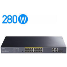 Cudy Switch 20x1000Mbps PoE+ + 2xUplink + 2xCombo, Fémházas hub és switch