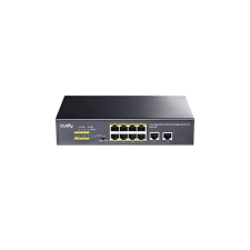 Cudy Switch 8x1000Mbps (8xPOE+) + 2x1000Mbps Uplink, Fémházas Asztali, GS1010P V2 hub és switch