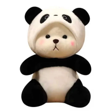  Cuki kapucnis panda plüss plüssfigura