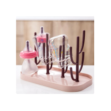  Cumisüveg szárító állvány - rózsaszín, praktikus babaápolási eszköz konyhai eszköz