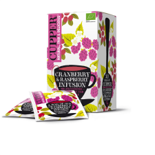 Cupper bio cranberry&raspberry tőzegáfonya-málna tea 20 db 50 g gyógytea