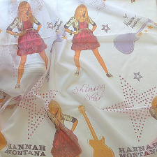 Curtain Hannah Montana tini sztár, voile, fényáteresztő függöny anyag lakástextília