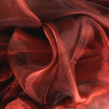 Curtain TERNI, organza függöny anyag, sangria méteráru