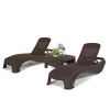CURVER Atlantic duo kerti nyugágy set Corfu asztallal barna
