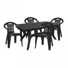 CURVER Balorca 4+1 kerti bútor garnitúra szett grafit színben kerti bútor