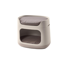 Curver Bunkbed 3 az 1-ben fekhely cappuccino/kék szállítóbox, fekhely macskáknak