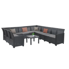 CURVER Claire XIV 11 személyes sarokgarnitúra orlando asztallal kerti bútor