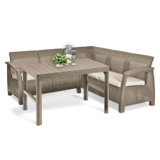 CURVER Corfu relax sarokgarnitúra lyon asztallal kerti bútor