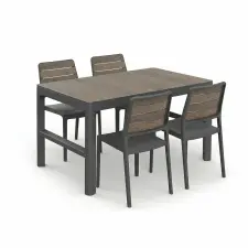 CURVER Deco Lyon 4+1 kerti bútor garnitúra szett dió-grafit kerti bútor