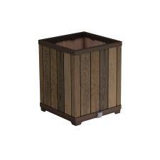 CURVER Deco szögletes magasított műanyag virágláda 74 L dió kerti tárolás