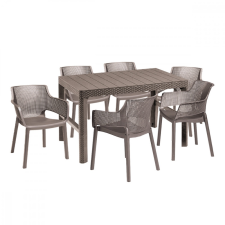 CURVER Elyon 6+1 kerti bútor garnitúra szett cappuccino kerti bútor