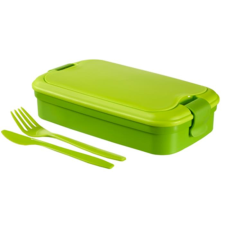 CURVER ételtartó, evőeszközzel, curver "lunch&go", zöld 224315 papírárú, csomagoló és tárolóeszköz