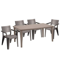 CURVER Fujuli 4+1 kerti Bútor garnitúra szett - cappuccino kerti bútor