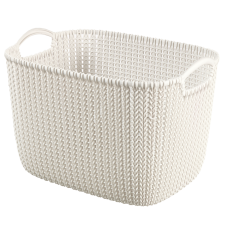CURVER KNIT KOSÁR 8L FEHÉR, TÉGLALAP 22,4X17,2X29,5CM papírárú, csomagoló és tárolóeszköz
