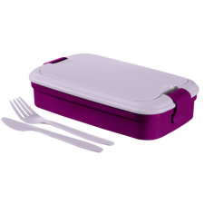 CURVER Lunch & Go uzsonnás doboz villával és késsel - lila uzsonnás doboz