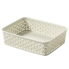 CURVER MY STYLE A5 RATTAN HATÁSÚ KOSÁR, KRÉM, 200X256X60MM papírárú, csomagoló és tárolóeszköz