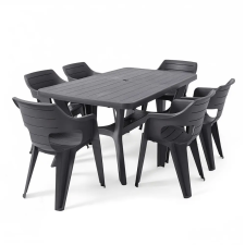 CURVER Natalie 6+1 kerti bútor garnitúra szett grafit kerti bútor