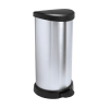 CURVER Pedálos szemetes, fémhatású, 40 l,