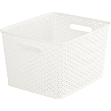 CURVER Rattan hatású kosár, 18l, törtfehér, CURVER "My Style" bútor
