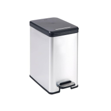 CURVER Slim Bin 25 literes pedálos műanyag szemetes - Fekete/Ezüst (213300) szemetes