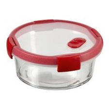 CURVER smart cook üveg kerek ételhordó 1,2 L átlátszó, piros (235708) papírárú, csomagoló és tárolóeszköz