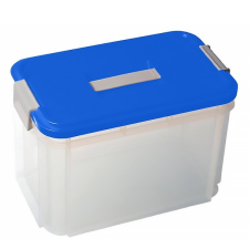 CURVER Tároló doboz CURVER műanyag fedővel 14L kék-alumínium ezüst bútor