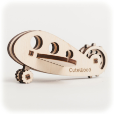 CuteWood fa játék 3D koponya repülőgép fajáték