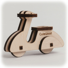 CuteWood fa játék 3D moped fajáték