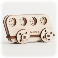 CuteWood fa játék 3D puzzle busz fajáték