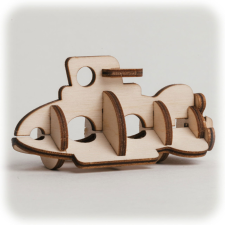 CuteWood fa játék 3D tengeralattjáró fajáték