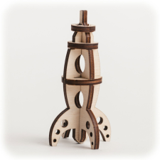 CuteWood fa játék 3D űrhajó fajáték