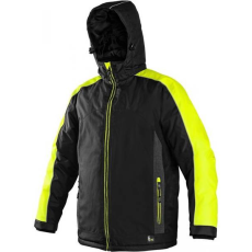 CXS Brighton Vízálló Bélelt Téli Kabát Fekete/Sárga - 3XL