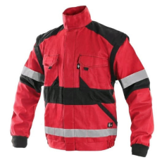 CXS Luxy Bright Fényvisszaverő Munkáskabát Piros/Fekete - 58