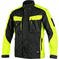 CXS Sirius Brighton Munkáskabát - 58, Fekete/Sárga (1180-CNZLBL / 58) munkaruha