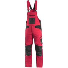 CXS Solis Rugalmas Kantáros nadrág Piros/Fekete - 64 munkaruha