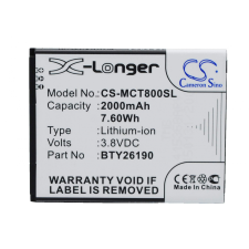  Cynus T8 Akkumulátor 2000 mAh mobiltelefon akkumulátor