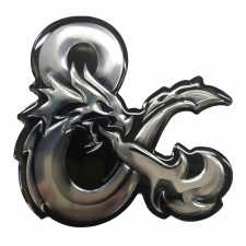 CYP Brands Dungeons and Dragons matrica - Logó fémes hatású kulcstartó