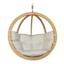 Czillo SwingPod prémium függőfotel, krémszínű párnával, 120x120cm kerti bútor