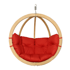 Czillo SwingPod prémium függőfotel, piros párnával, 120x120cm kerti bútor