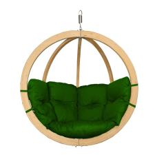 Czillo SwingPod prémium függőfotel, zöld színű párnával, 120x120cm kerti bútor