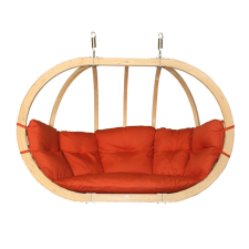 Czillo SwingPod XL kétszemélyes függőfotel, piros párnával kerti bútor