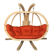 Czillo SwingPod XL prémium függőfotel, állvánnyal, piros színű párnával kerti bútor