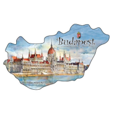 Czworka Hűtőmágnes,országforma, Budapest hűtőmágnes