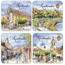 Czworka Parafa poháralátét 4db-os szett, Szentendre konyhai eszköz