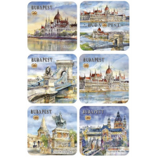 Czworka Parafa poháralátét 6db-os szett, Budapest konyhai eszköz