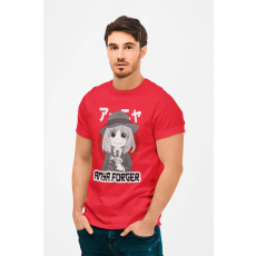  D&B Férfi/Unisex Póló AN00001 AnyaForger Piros-Méret S